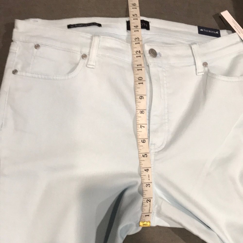 Talbots women Straight Leg Crop Jean At Waits Size 14 Baby BluebColor - Picture 7 of 10